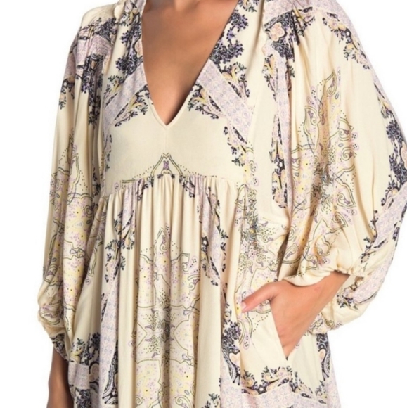 Free People Girl Talk Bohemian Tunic Top - Picture 4 of 13